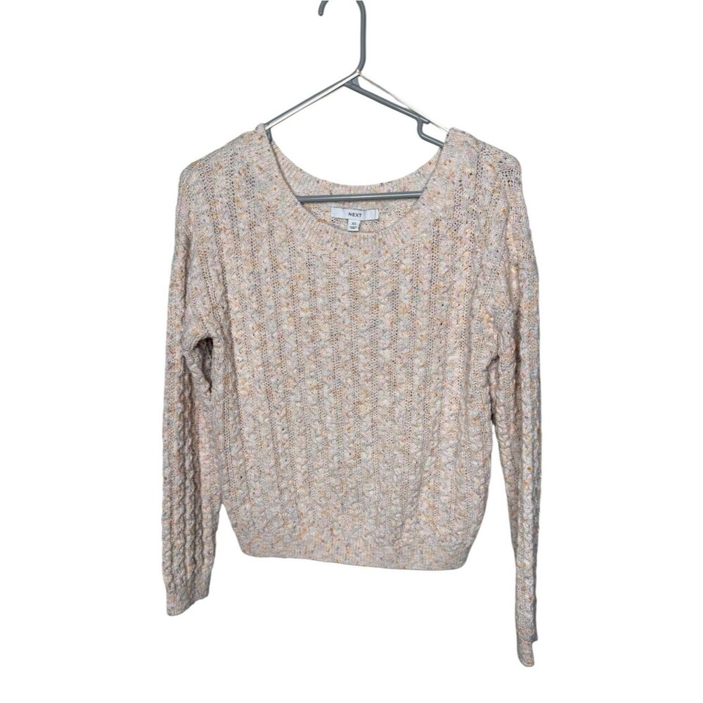 Next Multicolor Speckled XS Cable Knit Sweater